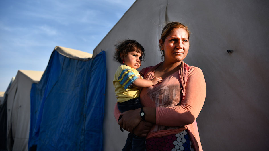 Mother and child in a camp in Kurdistan © Welthungerhilfe